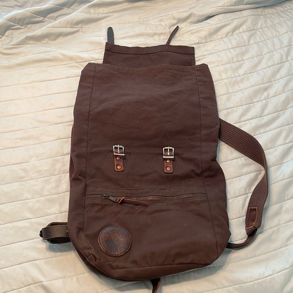 Duluth Pack roll top Scout Brown Leather Strap Backpack - Picture 4 of 4